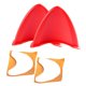 thumbnail image 2 of 2xHelmet Decoración de Seguridad Diseño Lindo Motocicleta Al Aire Libre Hombres Rojo 2 piezas, 2 of 4