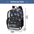 thumbnail image 4 of PVC Transparent Backpacks Clear Backpack for Travel and Outings Colorful Dog Paw Prints, 4 of 7