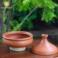 thumbnail image 5 of Swadeshi Blessings Unglazed Clay Tagine Pot for Cooking with Lid 2.8Liters/ Lead Free Earthen Tagine/ Clay Tagine Cookware for baking, 5 of 8