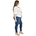 thumbnail image 2 of Blusa con moño Roman Fashion / Tallas Extras, 1832 (Arena líneas) beige 42, 2 of 6