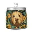 thumbnail image 7 of Yayeee Ashtray with Lid for Cigarette Smokeless Stainless Steel Home Ash Holder, Flowers and Dog, 7 of 7