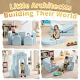 thumbnail image 6 of Linor 10PCS Modular Kids Play Couch, Kids Couch with Climbing Slope, Toddler Couch for Playing, Creating, Sleeping, Indoor Kids Sofa for Boys and Girls, Light Blue, 6 of 8