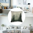 thumbnail image 5 of Acheng Throw Pillow Cover Misty Tree Wood Nature Scene Landscape Fog Environment Pillow Case Decorative Square Cushion for Home Couch Bed,Set of 2 White (Two Sides Print) 24x24in, 5 of 7