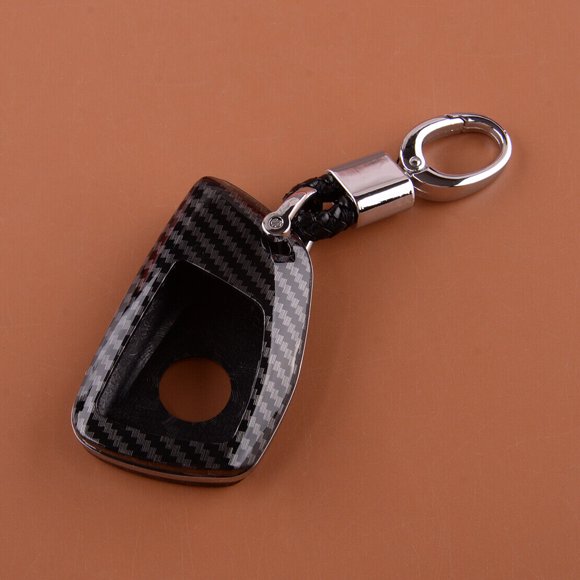 Fit for Chevy Tahoe Suburban for GMC Yukon for Smart Car Key Case Cover Chain Carbon ABS