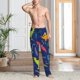 thumbnail image 2 of Fotbe Dinosaurs Pantalones de Pijama para Hombre, Pantalones de Dormir, Pantalones de Casa con Cintura Ajustable y Bolsillos-Large, 2 of 6
