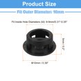 thumbnail image 2 of 28 Pack Round Plastic Plug, Black Tubing End Cap Plugs, 10mm(0.39 Inch) Furniture Leg Pipe Insert, Glide Protection for Chair, Sofa, Table, Shelf, 2 of 6