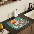thumbnail image 5 of Yayeee Dish Drying Mat for Kitchen Counter 16" x 18" Microfiber Super Absorbent Coffee Decorative Pad, Cute Christmas Pattern, 5 of 9