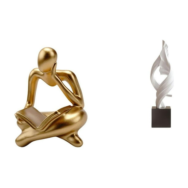 Figura de lector abstracto,Estatua de pensador abstracto,arte,manualidades,decoraciones,Figuras humanas decorativas para oficina,objetos coleccionables,Estatua de arte abstracto,Estatua de arte