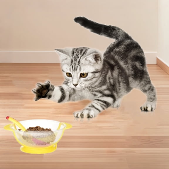 Pet Feeding Bowl For Dogs And Cats Durable Plate With Handles Non- Base For Puppies And Water Food Dishes Easy Grip Design