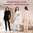 thumbnail image 7 of COMFREE Mock Neck Thermal Underwear Set for Women Ultra Soft Long Johns Top and Bottom for Cold Weather, 7 of 7