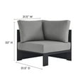 thumbnail image 6 of Tahoe Outdoor Patio Powder-Coated Aluminum Modular Corner Chair in Gray Gray, 6 of 8