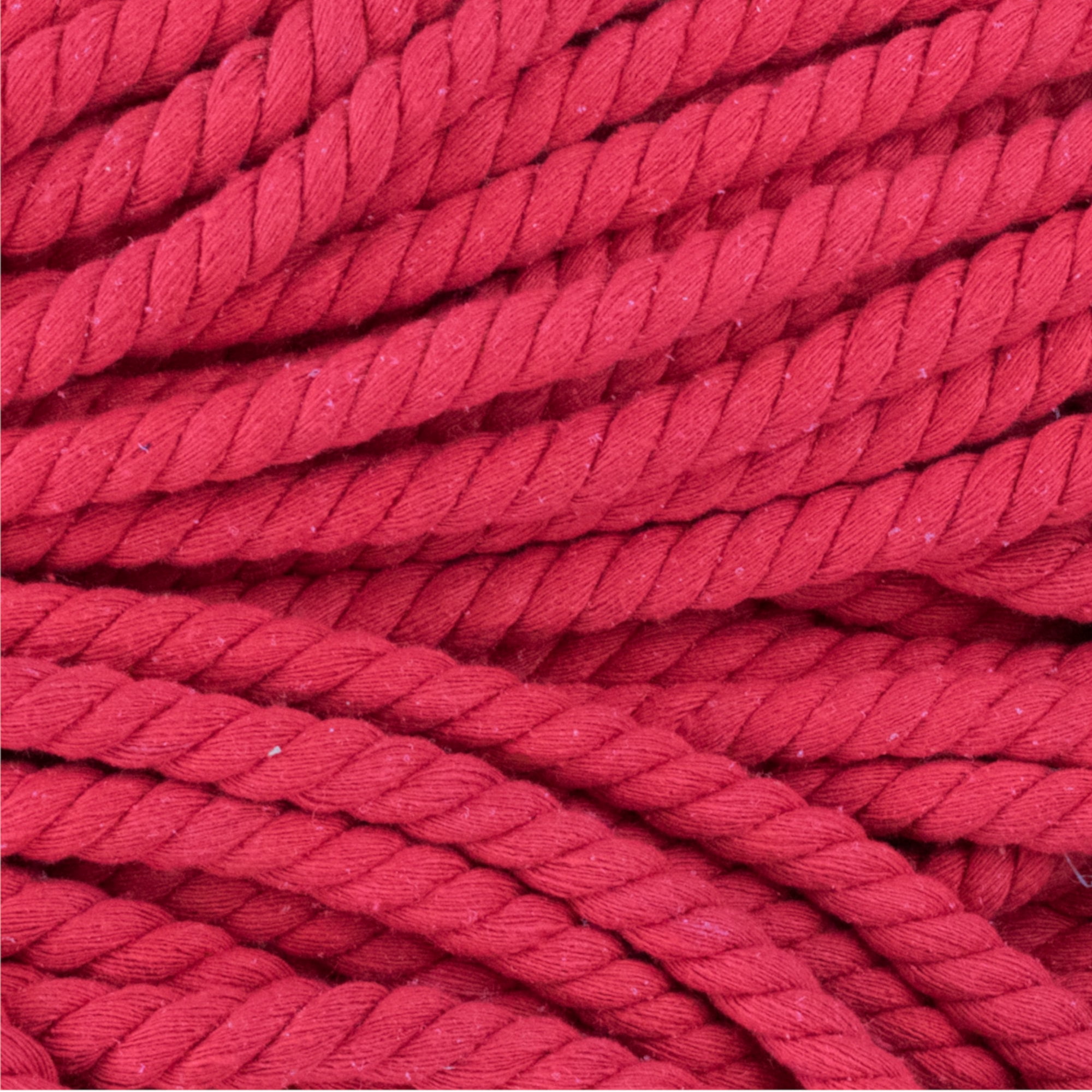 Crimson Red Twisted Cotton Rope Set