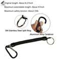 thumbnail image 5 of PULLIMORE 6PCS Colorful Fishing Lanyard, Retractable Heavy Duty Coiled Tether Fishing Accessories with Carabiner, Fishing Tool, 5 of 9