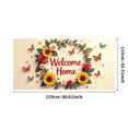 thumbnail image 3 of LUUFILx Welcome Home Banner Floral Butterfly Decor Wall Background for Party Wedding Garden Backdrop Photo Prop Event Decorations Vibrant Flower Display, 3 of 9