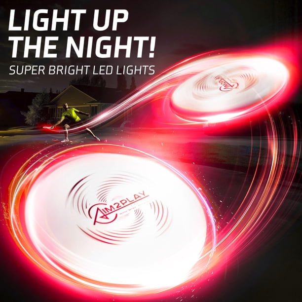 Glow In The Dark Flying Disc - Light Up Frisbee, Auto-Activated Lights, 175g, 4 Colors
