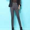 thumbnail image 2 of lcziwo Fleece Lined Leggings Women High Waisted Athletic Yoga Pants Winter Warm Tight Loungewear Fashion Heart Print Legging Trousers Dark Gray M, Sale of The Day Prime Today, 2 of 9
