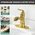 thumbnail image 3 of PARLOS Waterfall Single Handle Bathroom Faucet, Brushed Gold, 3 of 7