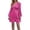 Hot Pink, variant on Elegant V Neck Satin Evening Gown For Women Plus Size Formal Party Dress With Waist And Low Back