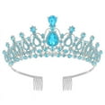 thumbnail image 2 of Yoyauz Women's Gemstone Crowns and Crowns, Crystal Queen Crowns, Silver Wedding Crowns for Bridals, Metal Birthday Barmitzor Tiaras, 2 of 6