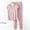 Pink, variant on Juslio Ladies Pajamas Solid Homewear Fashion Modal V-Neck Tops and Pants 2 Piece Matching Pajamas Sets L