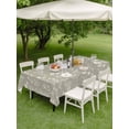 thumbnail image 4 of Outdoor Tablecloth with Umbrella Hole for Patio/Picnic/Party/Camping, Gray Green Flowers Waterproof Table Cloth Rectangle Table Cover Washable, Spring Summer Farmhouse Botanical (60"x 84"), 4 of 8