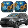 thumbnail image 1 of Wukai Starry Night Sunflower Field Car Front Windshield Sun Shade,Sun Visor Shield Block Automotive Interior Protector Blocks UV Rays-Large, 1 of 6