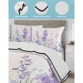 thumbnail image 4 of Quilts Twin Size, Lavender Spring Soft Comforter Bedding Set for Bed, Farmhouse Pastoral Pastel Flowers Lightweight Quilted Bedspread with Pillow Cover(2 Pieces) for All Season, 68x86 Inch, 4 of 6