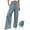 A# Light Blue, variant on SMihono Fashion Women's Loose Shrink Wide Leg Pants High Waisted Straight Pants Quick Dry Outdoor Athletic Cropped Pants Capris Women's Yoga Leggings Beige 6