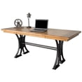 thumbnail image 3 of Martin Furniture Toulouse Home Office Writing Desk Wood Brown, 3 of 7