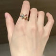 thumbnail image 6 of Summer Hot-Selling Colorful Zircon and Mother-of-Pearl Butterfly Ring for Women - Exquisite, Unique, and Adjustable Open Design - New Arrival High-End Elegant Jewelry, 6 of 9