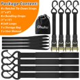 thumbnail image 2 of Ratchet Straps, Ohuhu 4 Pack 15 FT Ratchet Tie Down Straps with Safety Clip and 4 Soft Loops, Cargo Straps for Trucks Moving Appli, 2 of 8