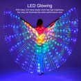 thumbnail image 4 of Kearding Ala de danza del vientre con palo telescópico Decoración luminosa LED Actuaciones para adultos Trajes de baile de carnaval Accesorio Kits de decoración para fiestas Vistoso, 4 of 6