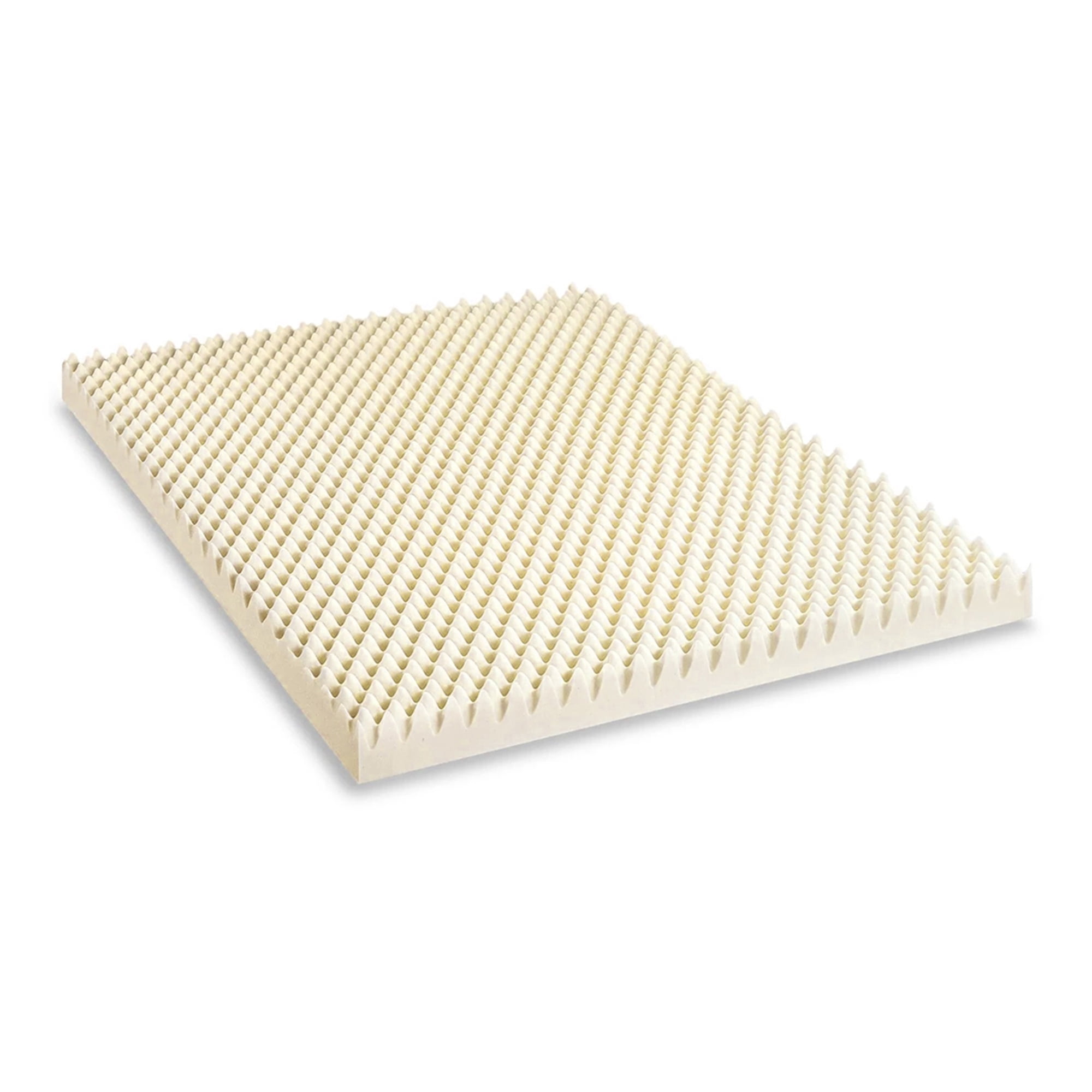 Continental Sleep, 2" Convoluted Copper-Infused Memory Foam Mattress Toppers, Cooling and Pressure Relieving with Airflow Design, Full, Beige