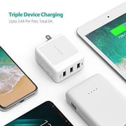 Wall Charger 3-Port 30W RAVPower Travel Charger Multi Port USB Charger PB08
