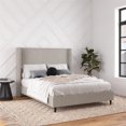 thumbnail image 1 of DHP Eveline Upholstered Platform Bed Frame with High Wingback Headboard, Queen, Textured Gray Canvas, 1 of 8