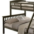thumbnail image 4 of Bruke Twin/Full Size Bunk Bed with Ladder- Slatted Gray Solid Hardwood, 4 of 6