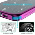 thumbnail image 4 of Crystal Bling Clear Case for iPhone 12 Pro Max 6.7" 2020,Allytech Slim TPU Back Luxury Sparkly Anti-Slip Shockproof Anti-Scratch Protective Girls Women Case for iPhone 12 Pro Max 2020(6.7 inch),Purple, 4 of 5
