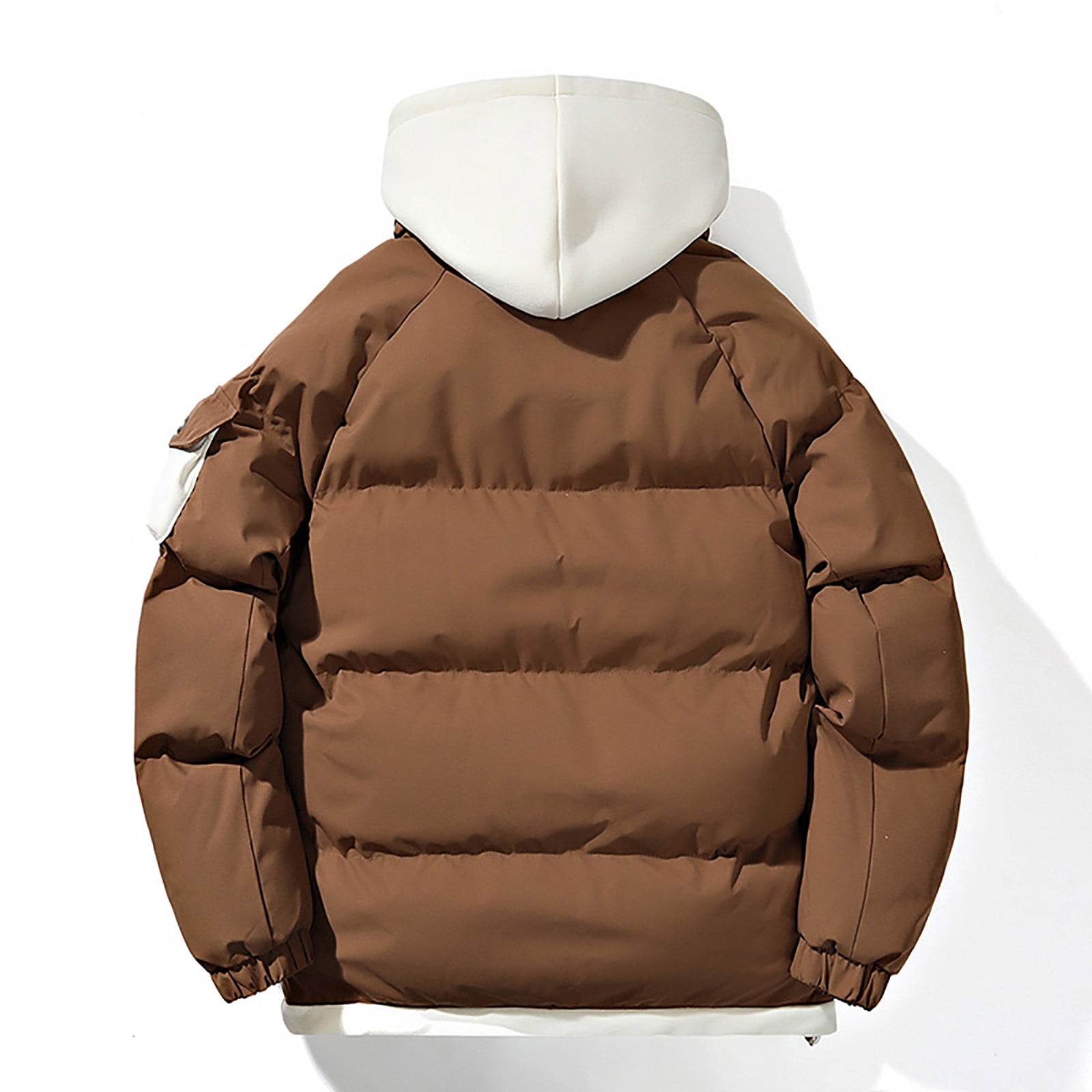 Styesk Jackets for Men Men's Stitching Drawstring Hooded Slim