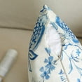 thumbnail image 5 of XUEHUAPIAOPIAO 16" x 16" Blue & White Floral Linen Throw Pillow Covers (2 Count), 5 of 6