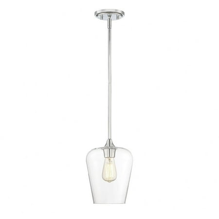 

1 Light Pendant-Contemporary Style with Transitional and Bohemian Inspirations-10.5 inches Tall By 8 inches Wide-Polished Chrome Finish Bailey Street