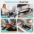 thumbnail image 4 of Japanese Style Desk Mouse Mat Large Minimalist Pad Non-Slip Base 35.4x15.7" Black and White Waves, 4 of 7