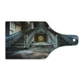 thumbnail image 1 of Rustic Cutting Board, Destroyed Main Entrance Hallway of Ravaged Opera House with Symmetric Stairs Photo, Tempered Glass Cutting and Serving Board, Wine Bottle Shape, Brown Beige, by Ambesonne, 1 of 1