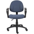thumbnail image 3 of Boss Office Mid Back Ergonomic Fabric Office Swivel Chair With Arms in Blue, 3 of 6