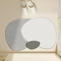 sruoe Bathroom Rugs, Bath Mat for Bathroom Floor 1pcs, Bath Mats for Bathroom Floor Non Slip Non Skid, Rectangular Rubber Floor Mat for Bath Door Household, Gray