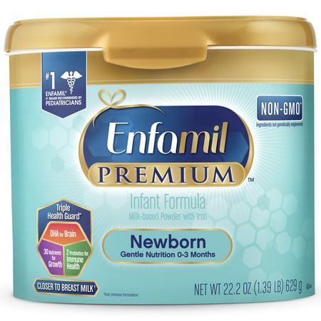 Enfamil Newborn PREMIUM Infant Formula, Powder, 22.2 oz Reusable Tub, Limited