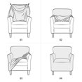 thumbnail image 5 of TOPCHANCES Stretch Velvet Armchair Slipcover, Anti Slip Chair Covers for Living Room, Dark Coffee, 5 of 6