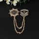 thumbnail image 5 of Broche de Cadena de Borlas de Oro Retro Sunnimix Horquillas de estrella de Escudo de estrella, 5 of 8