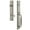 Satin Nickel, variant on Grandeur 849918 Carre Solid Brass Rose Right Handed Dummy Full Plate "F" Grip Handleset -