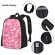 thumbnail image 3 of Disketp Love Mochila Estampada de Gran Capacidad con Lonchera y Estuche, Set de 3 Piezas para Estudiantes, 3 of 7