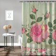 thumbnail image 2 of Orinice Roses Bathroom Decor Set Colorful Luxury Polyester Fabric Fashion Bathroom Decor Sets with Hooks Shower Curtain for Bathroom Decoration Chic Modern Design 69x72, 2 of 7